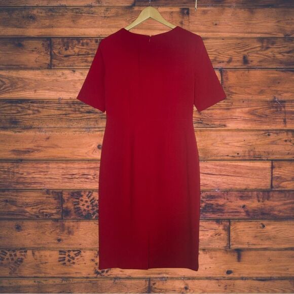 5 for $25🔥Anne Klein Elegant Black Accent Red Dress Size 6 - Picture 2 of 5